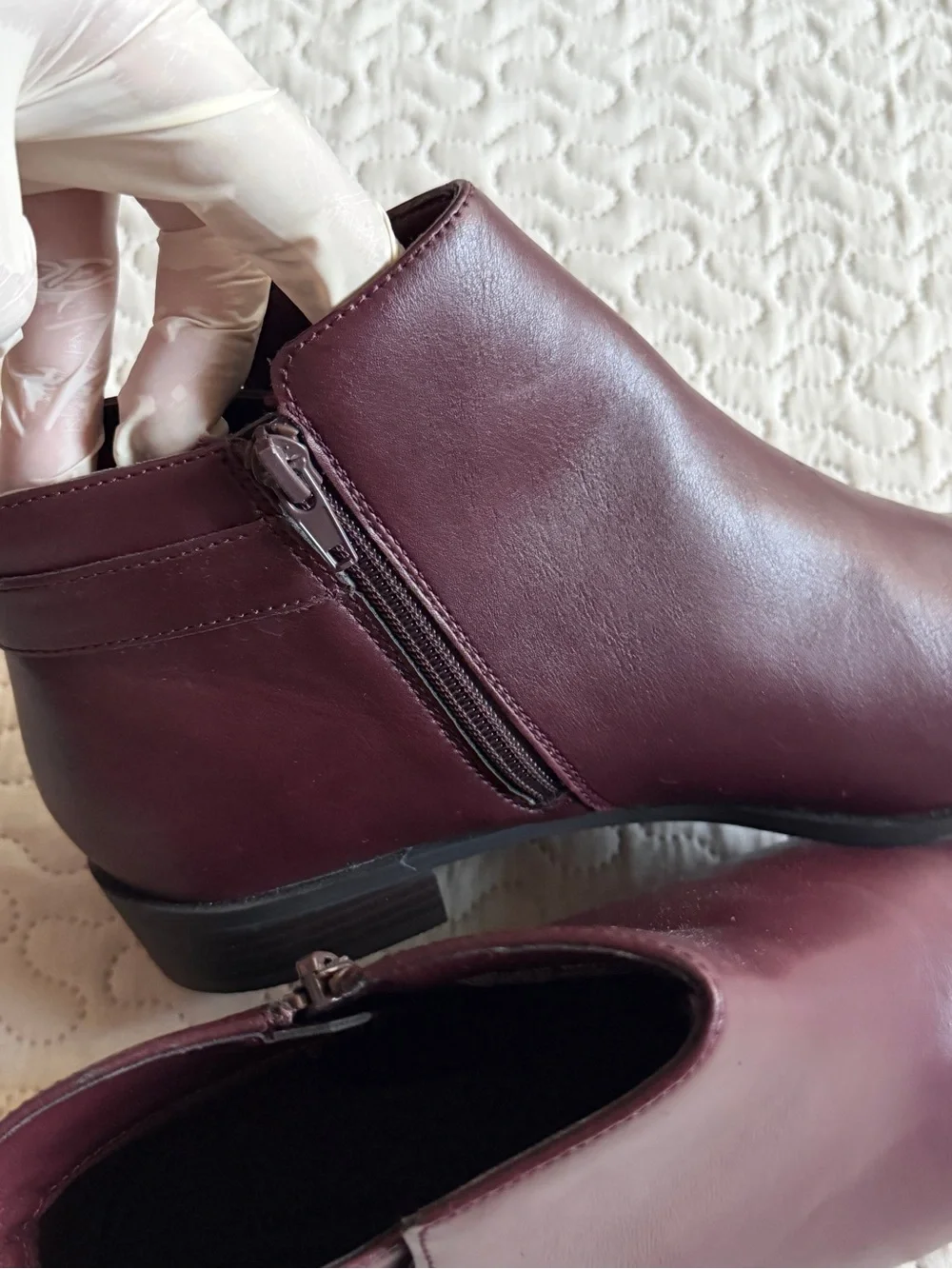 St. John’s Bay Rayford Dark Wine Ankle Boots Size 9.5W NWOT